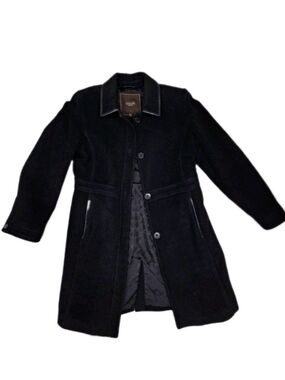 Coach Large Black Wool Mohair Coat – Signature C Lining